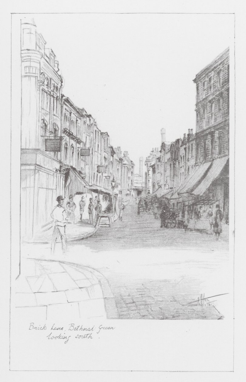 Londoner Gassen: Brick Lane, Blick nach Süden von Alan Stapleton