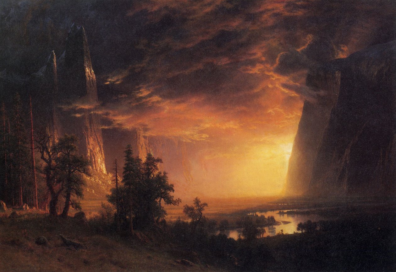 Sonnenuntergang im Yosemite-Tal von Albert Bierstadt