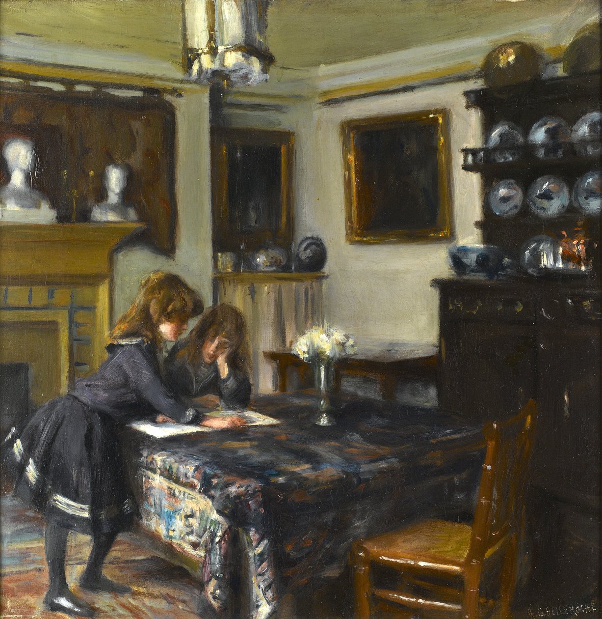 Das Esszimmer von John Singer Sargent, ca. 1884 von Albert de Belleroche