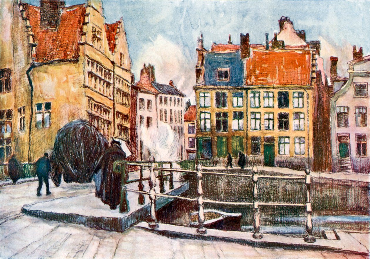 Die "Pont aux Herbes," Gent von Albert Baertsoen