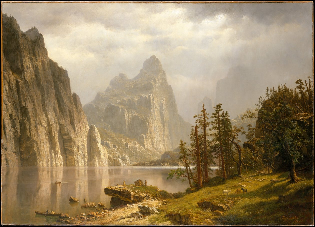 Merced River, Yosemite-Tal von Albert Bierstadt