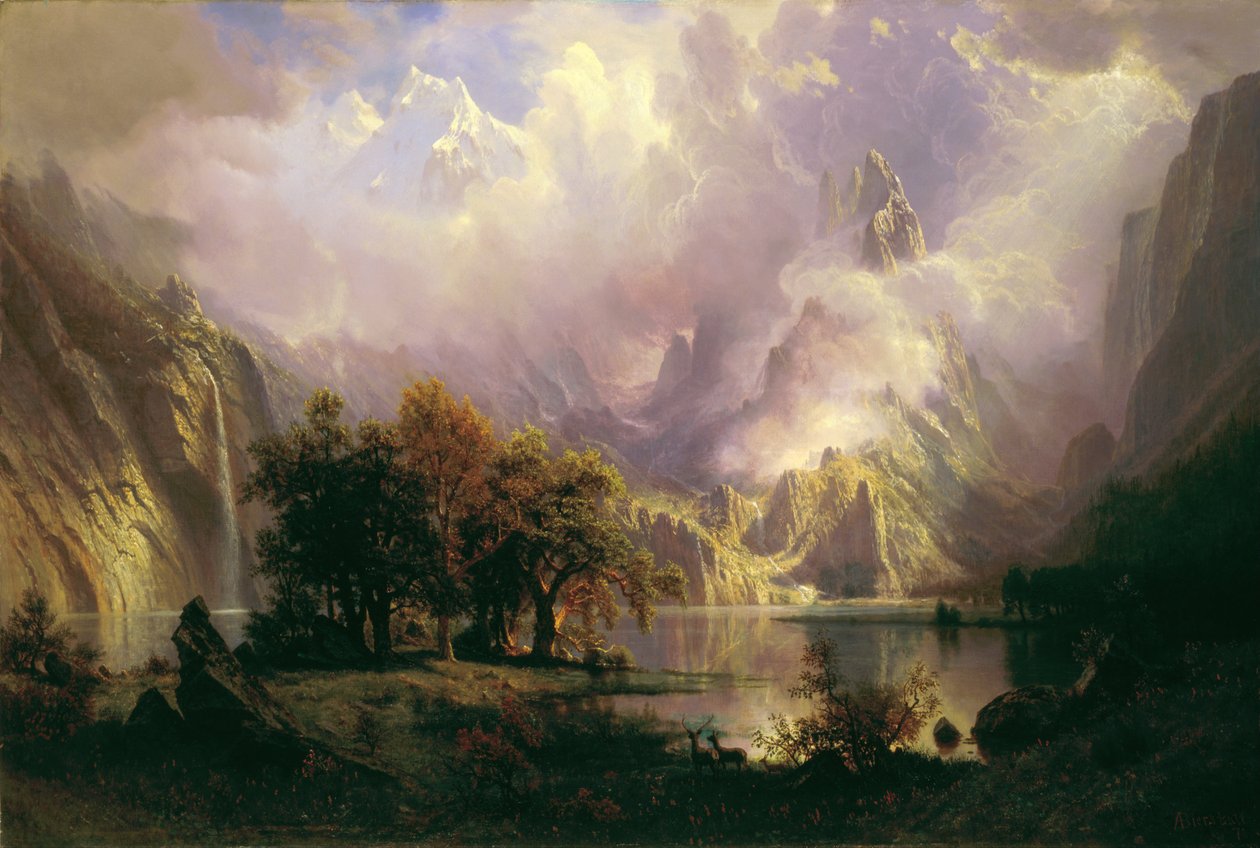 Landschaft in den Rocky Mountains von Albert Bierstadt