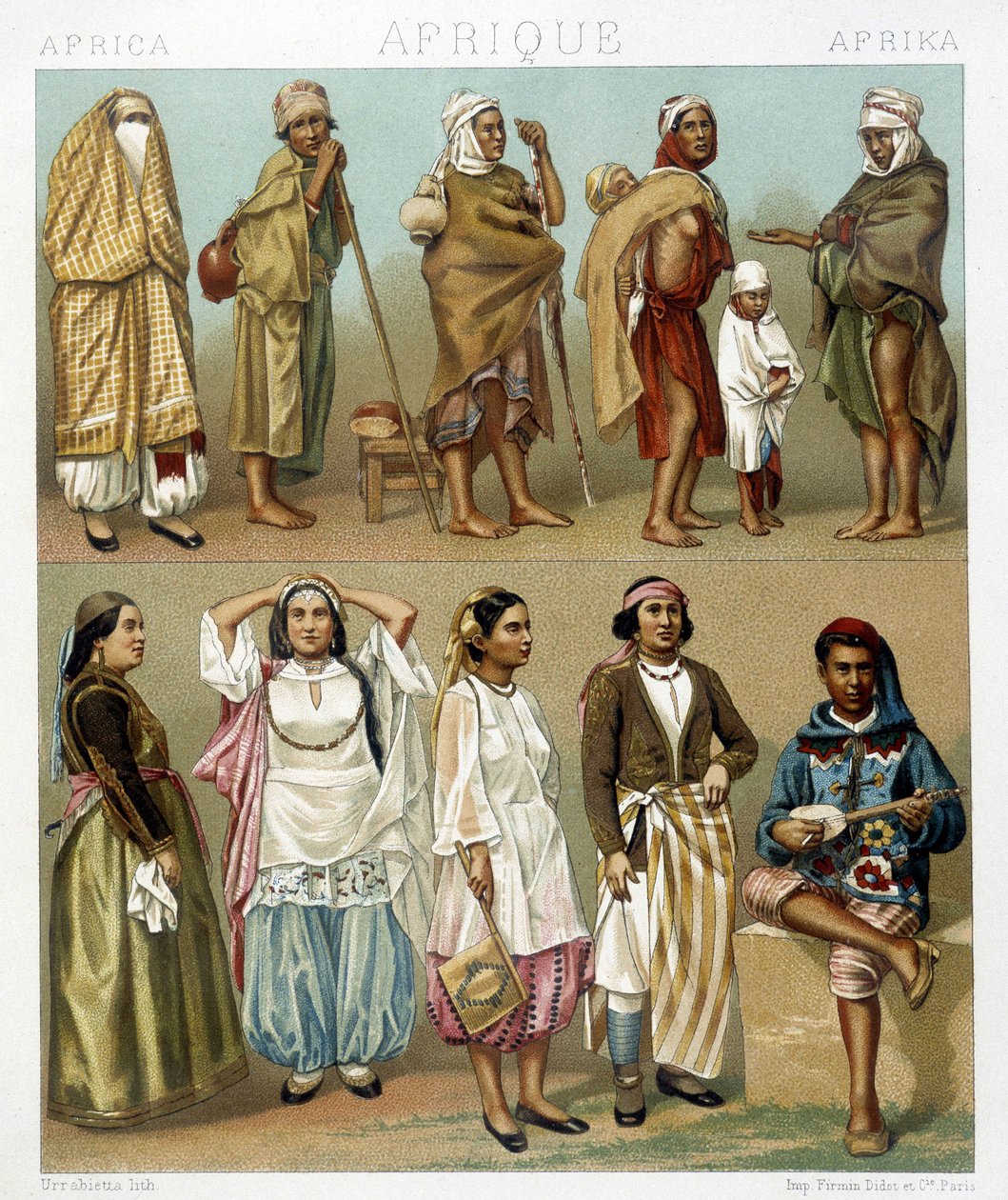 Illustration in „Le costume historique“ von Racinet von Albert Charles August Racinet