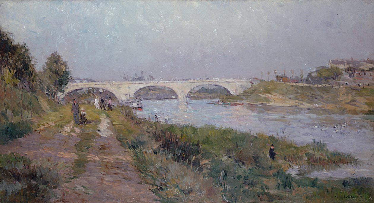 Die Brücke über die Marne bei Charenton von Albert Charles Lebourg