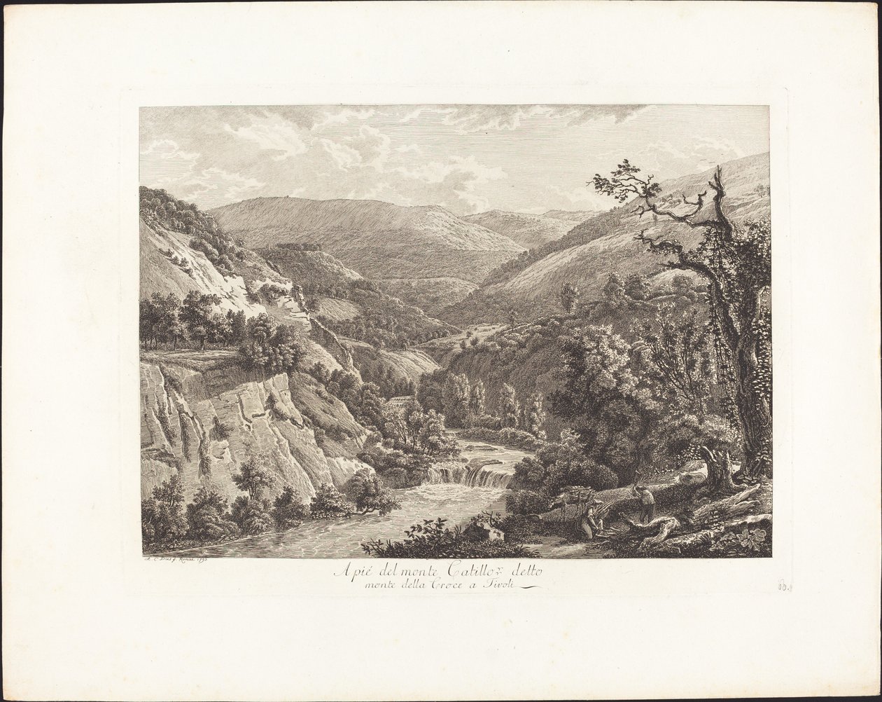 Am Fuße des Monte Catillo, genannt Monte della Croce in Tivoli von Albert Christoph Dies