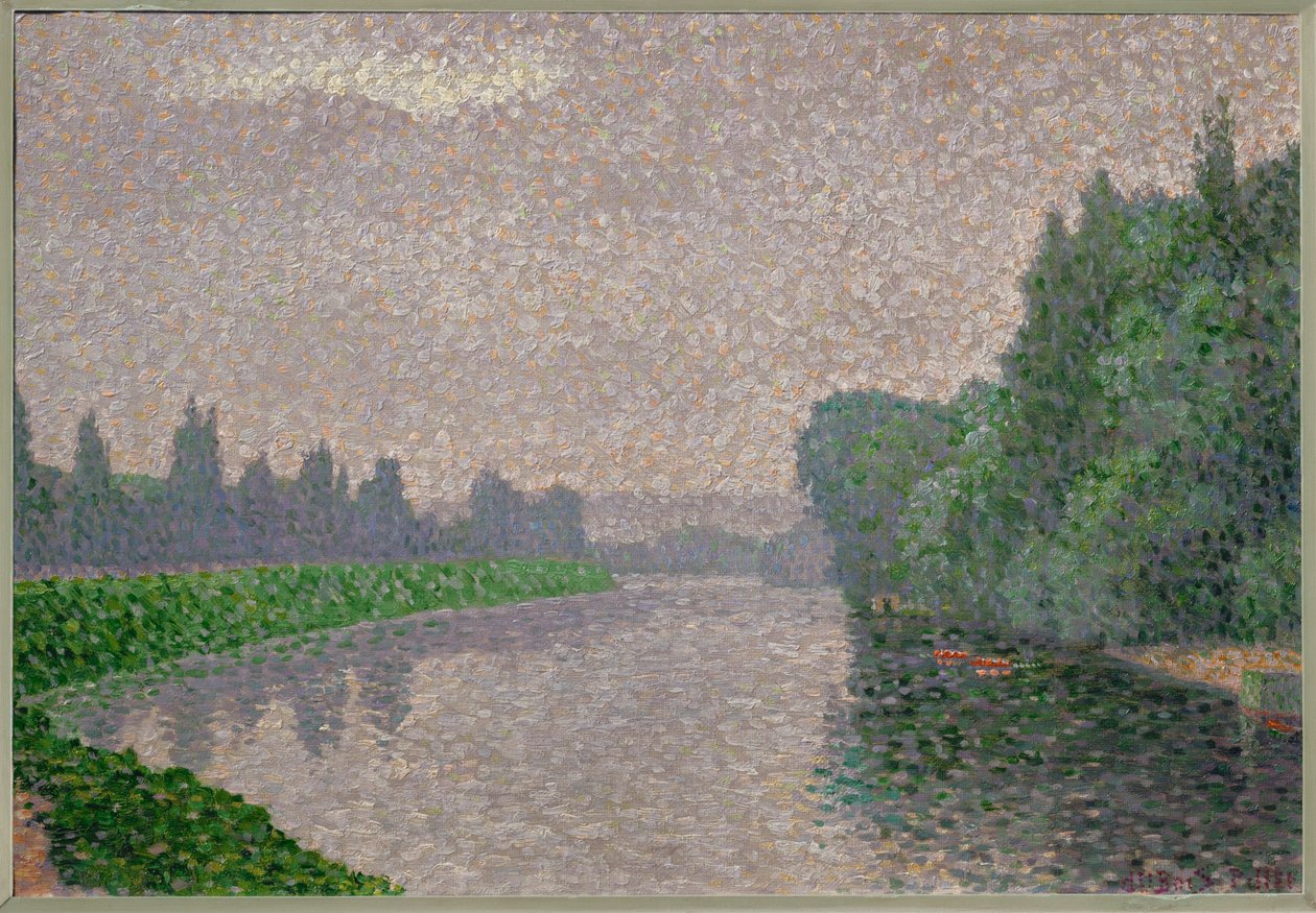 Die Marne bei Morgengrauen von Albert Dubois-Pillet