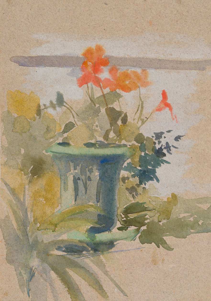 Pelargonien auf der Terrasse von Albert Edelfelt