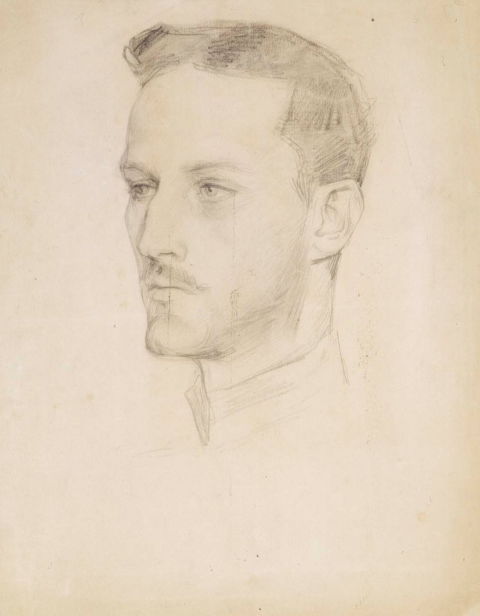 Porträtstudie von Prinz Carl, Kopf von Albert Edelfelt