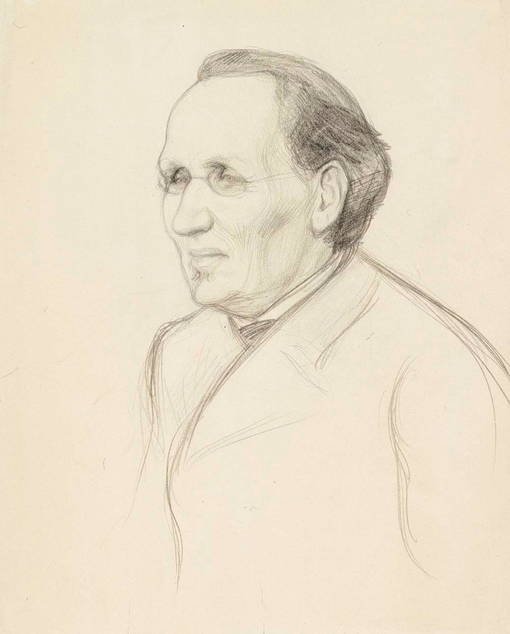 Porträtstudie von Professor Strömborg, Büste von Albert Edelfelt
