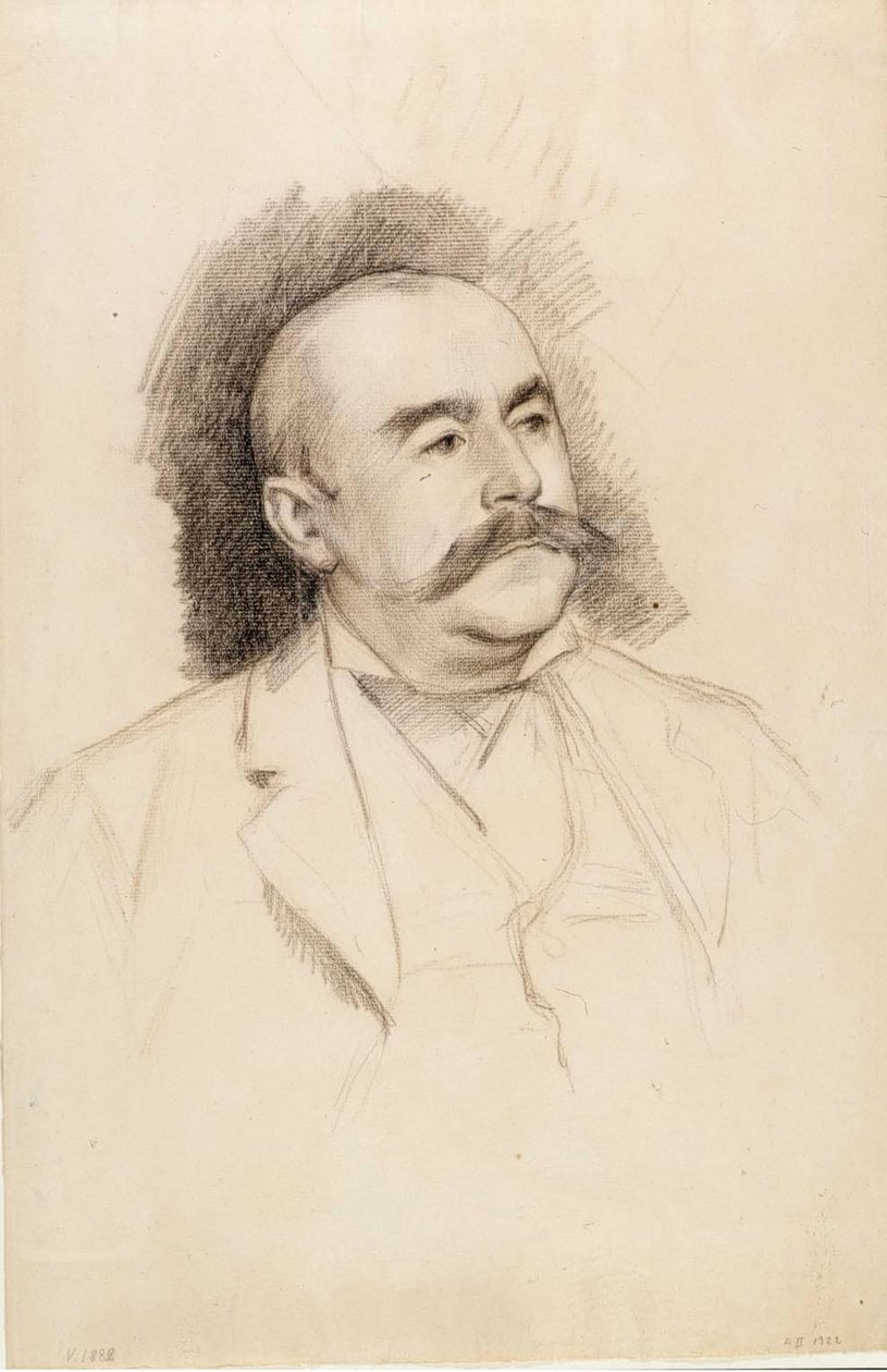 Porträt von Baron A. Portalis, Skizze von Albert Edelfelt