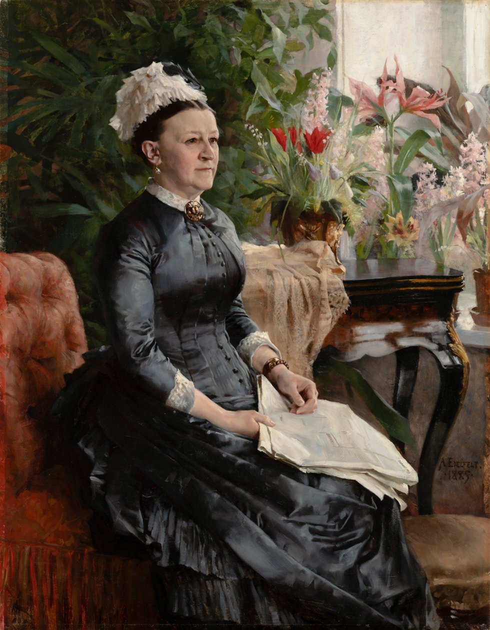 Porträt von Frau Anna Sinebrychoff von Albert Edelfelt