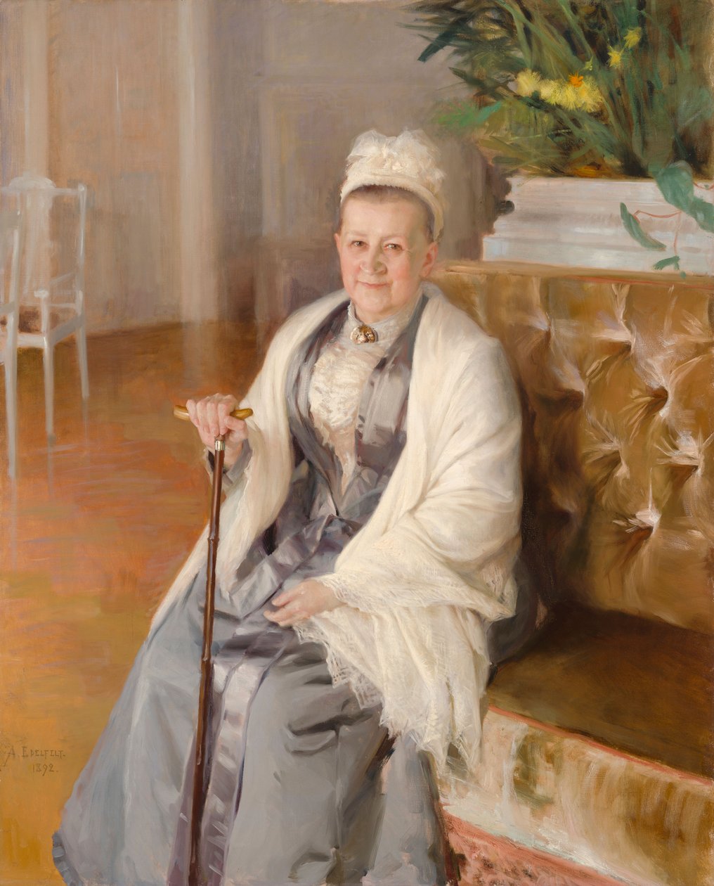 Porträt von Frau Anna Sinebrychoff von Albert Edelfelt