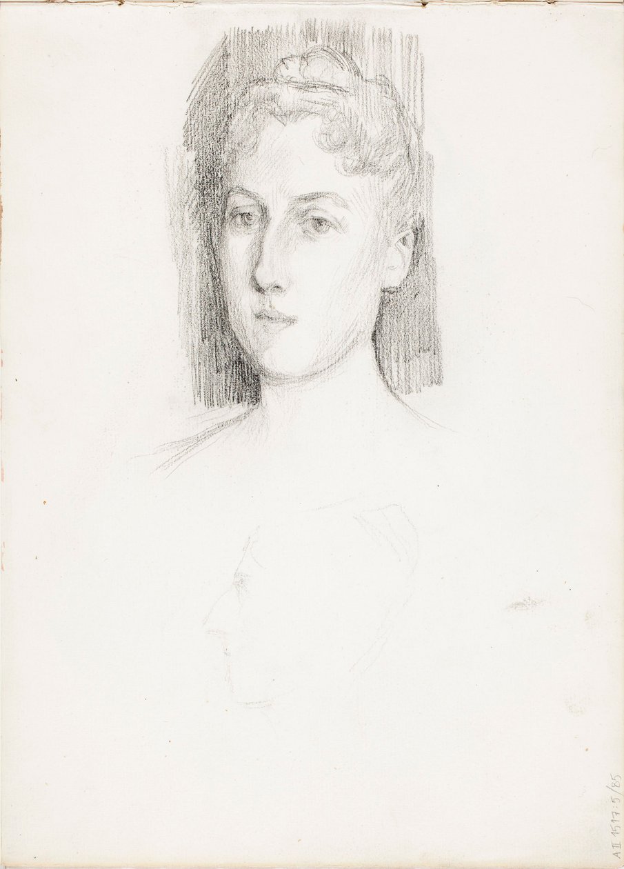 Porträt einer Frau von Albert Edelfelt