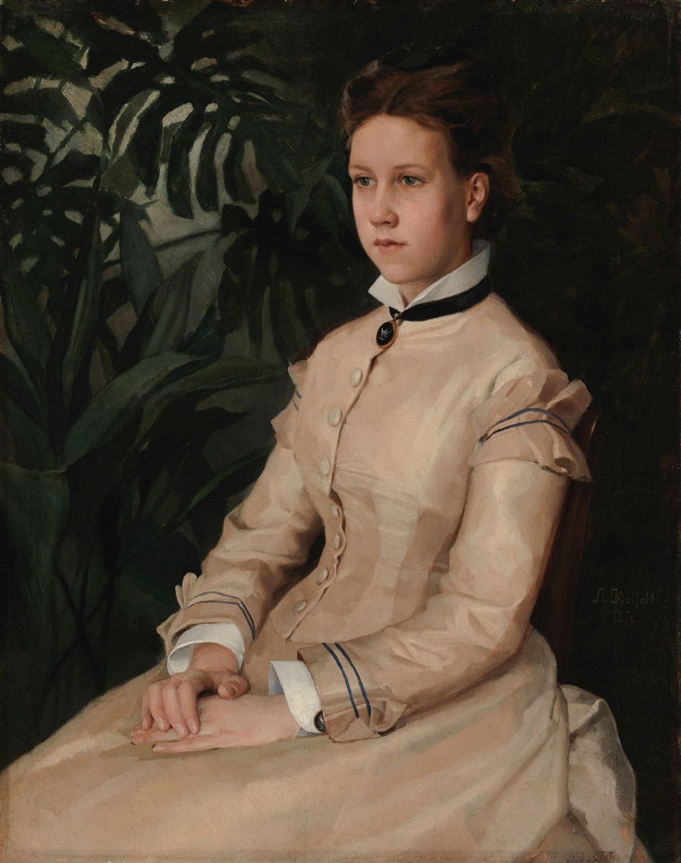 Porträt der Schwester des Künstlers Ellen Edelfelt von Albert Edelfelt