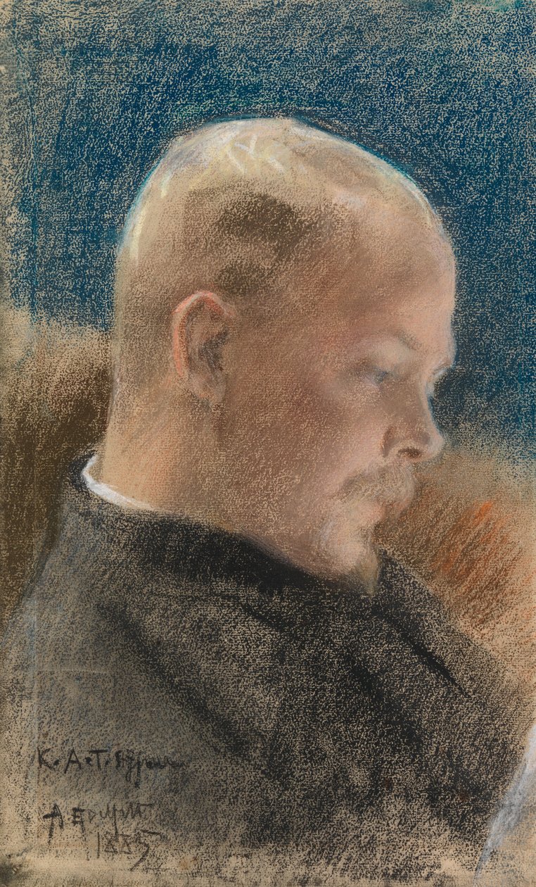 Porträt des Autors Karl A. Tavaststjerna (Porträt des Schriftstellers Karl A. Tavaststjerna) von Albert Edelfelt