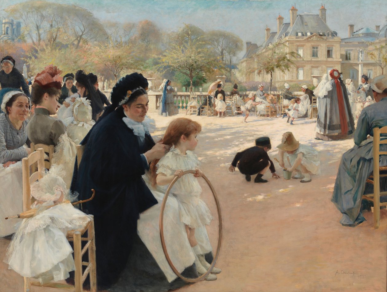 Der Jardin du Luxembourg in Paris von Albert Edelfelt