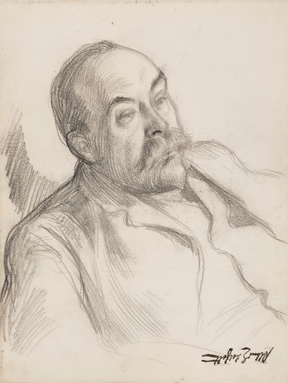 Porträtskizze eines Mannes von Albert Edelfelt