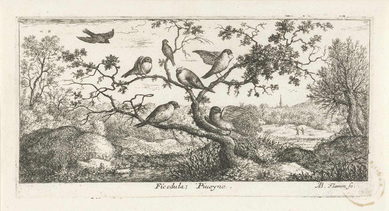 Landschaft mit Schnepfen (Vogelbuch) von Albert Flamen