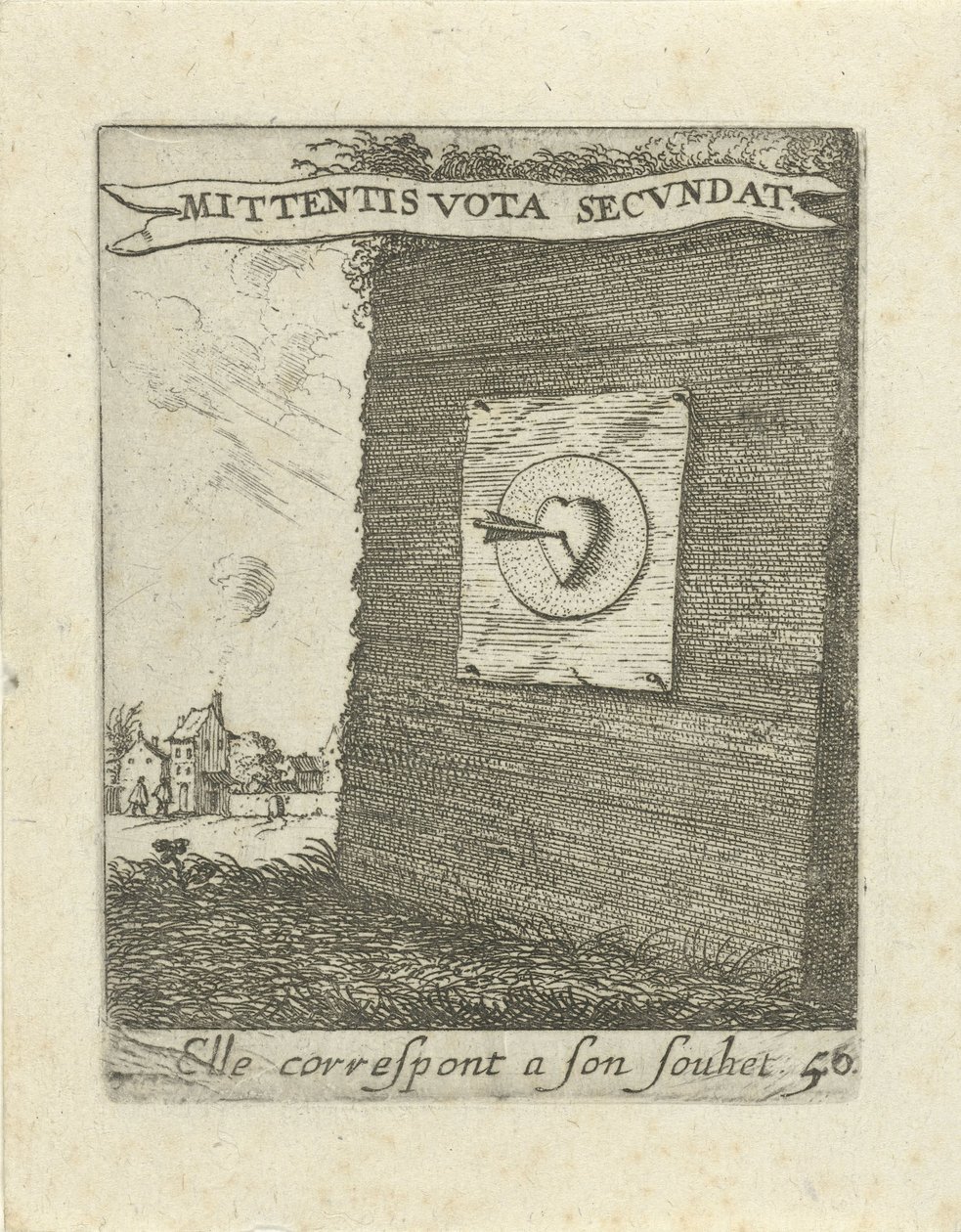 Pfeil in der Mitte eines Herzens von Albert Flamen