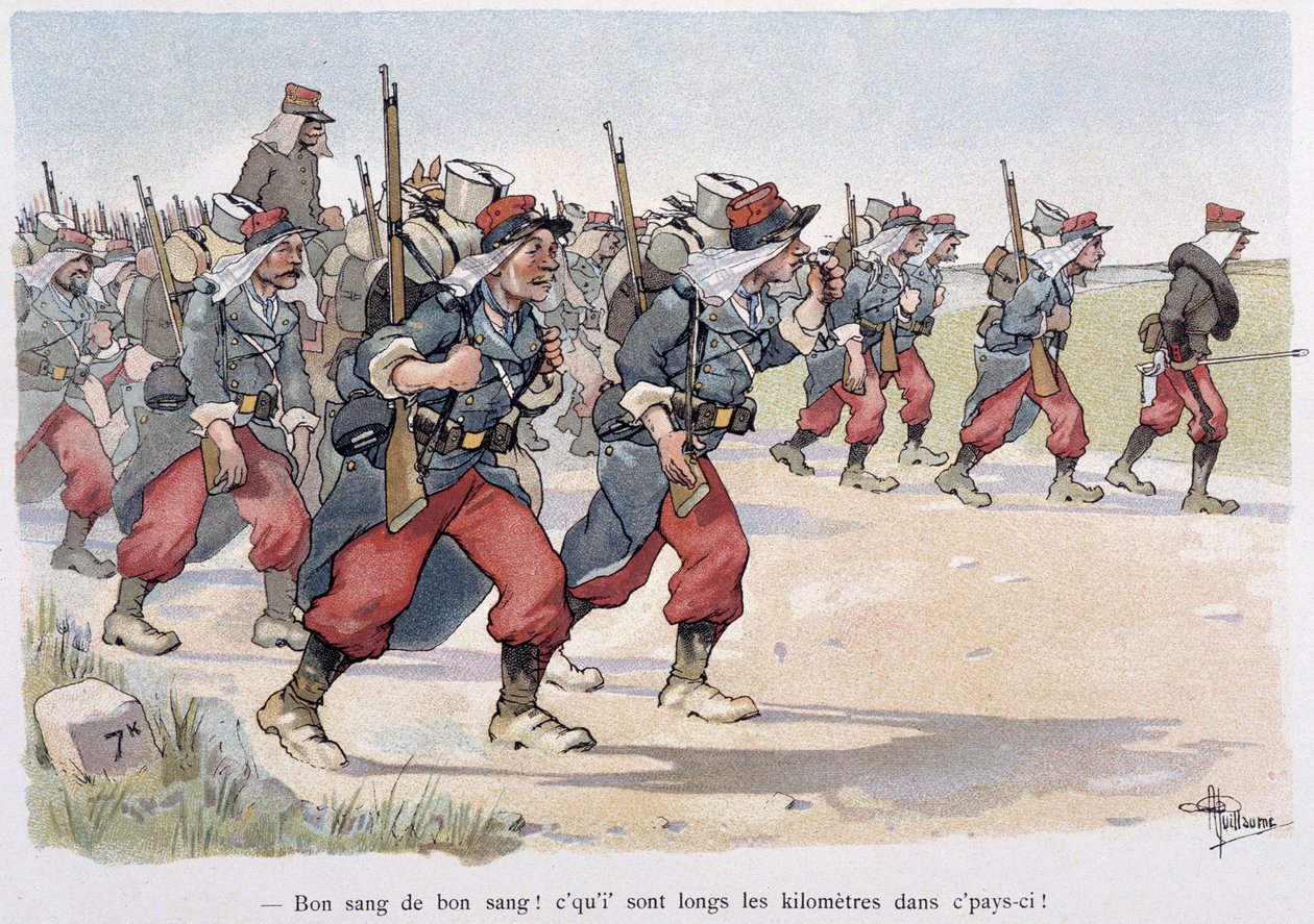 Regiment im Marsch (in „Album militaire“ von Albert Guillaume (1873-1942), ca. 1900) von Albert Guillaume