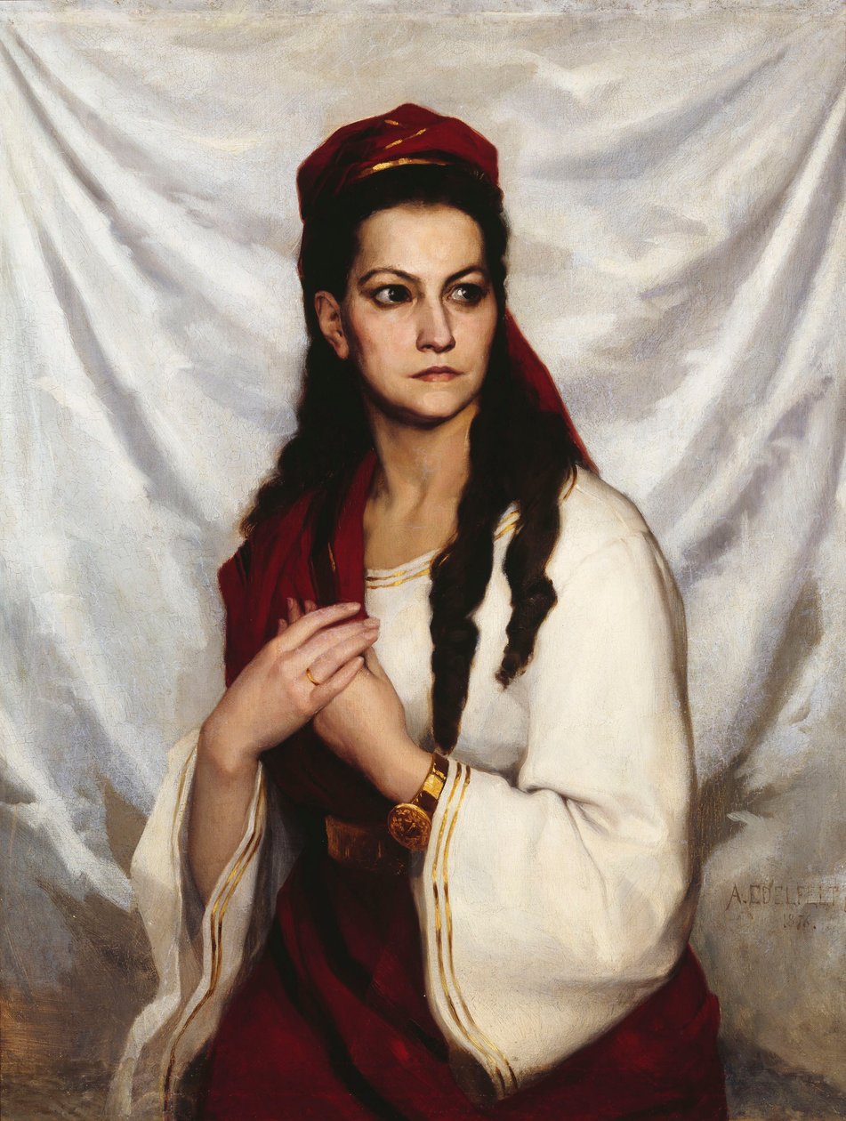 Porträt der Schauspielerin Hedvig Charlotta Raa-Winterhjelm 1838-1907, 1876 von Albert Gustaf Aristides Edelfelt