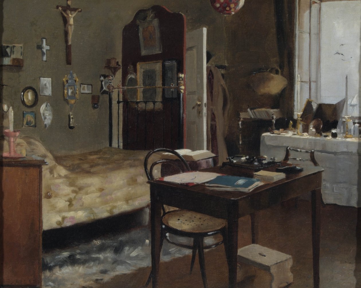 Das Innere von Sir Richard Burtons Schlafzimmer, 1889 von Albert Letchford