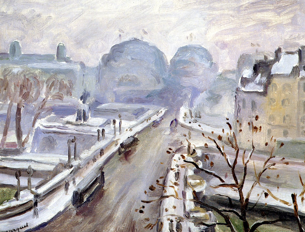 Pont Neuf im Schnee von Albert Marquet