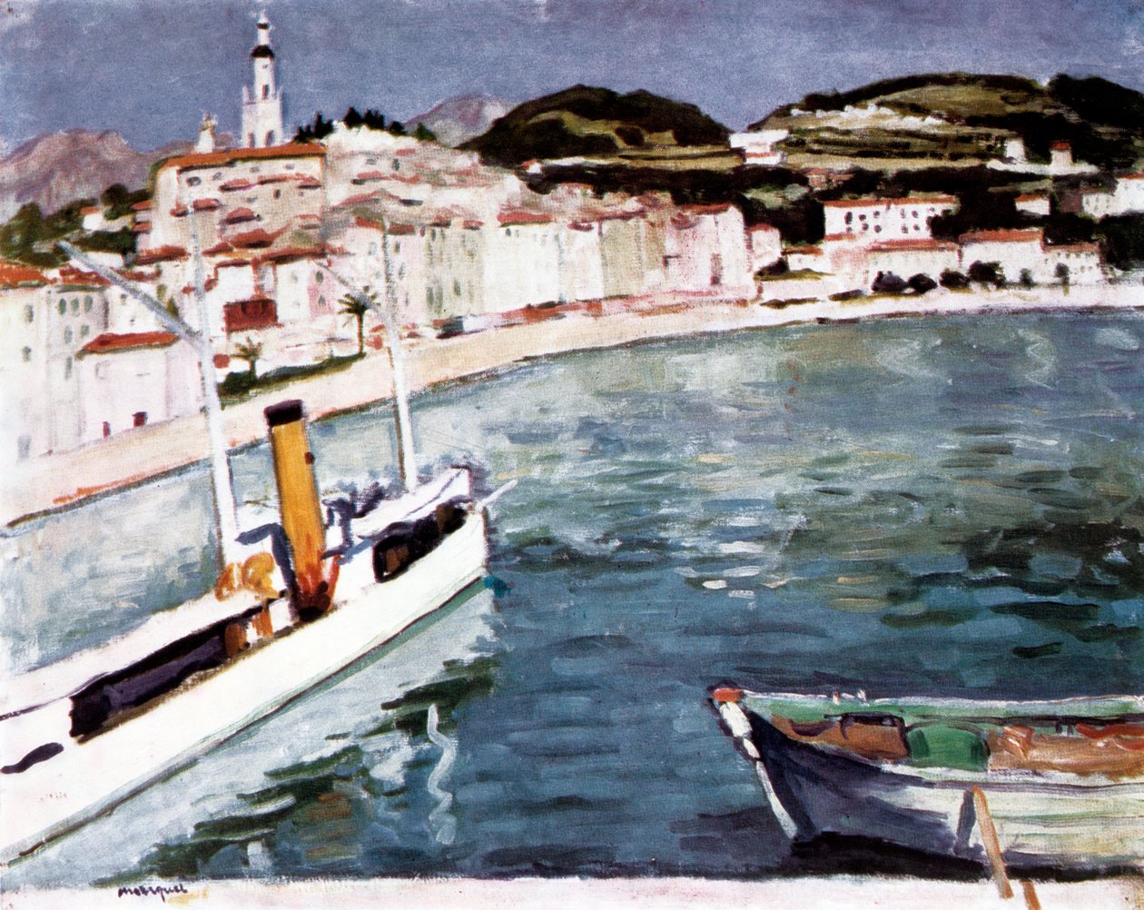 Hafen von Menton, 1905 von Albert Marquet