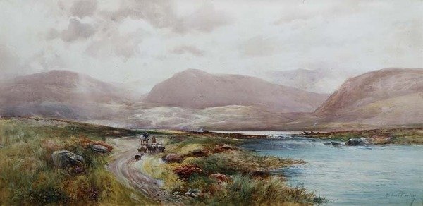 Schottische Landschaft, ca. 1910 von Albert Procter