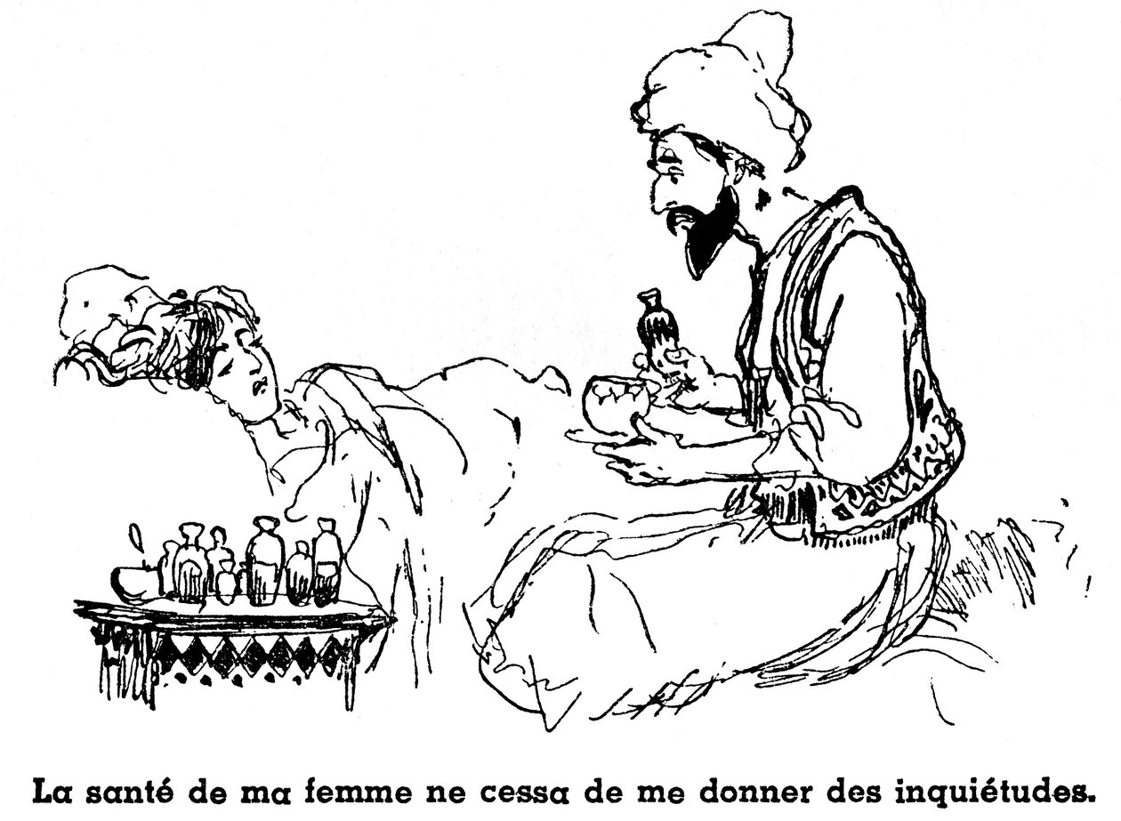 Sindbad der Seefahrer - Geschichte aus Tausendundeiner Nacht - Illustration eines Buches von 1948 (Fortin-Ausgabe, Sammlung Wunderbare Bilder der Kindheit), das seine Abenteuer erzählt - Illustration von Albert Robida (1848 - 1926) - Vierte Reise: Sindbad von Albert Robida