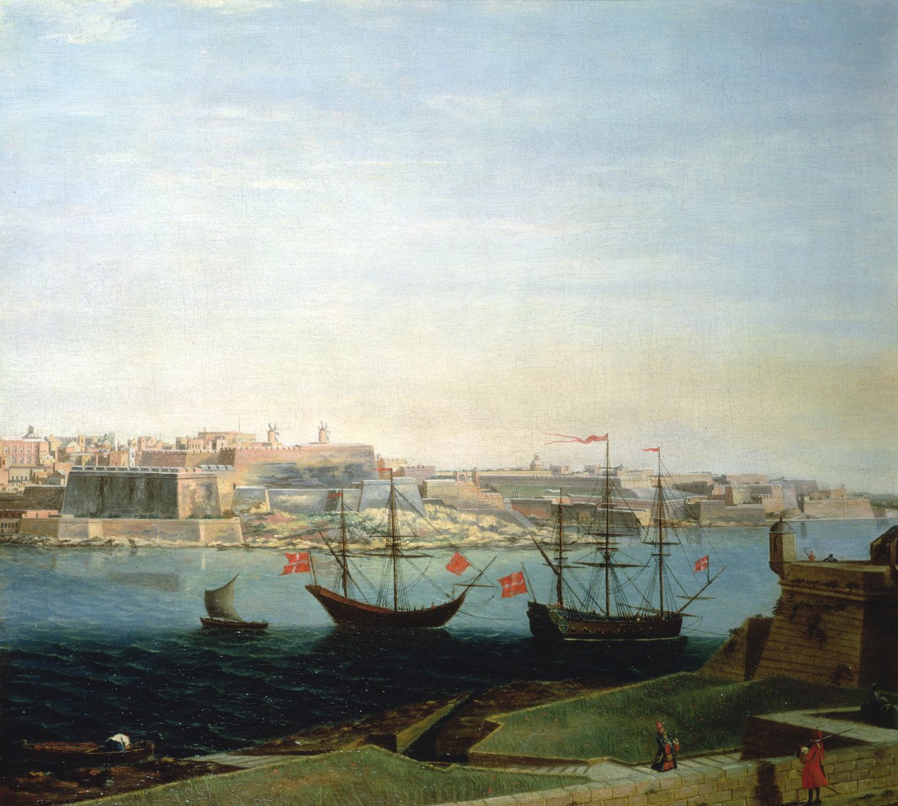 Ansicht der Stadt und Befestigungen von Valetta von Alberto Pullicino