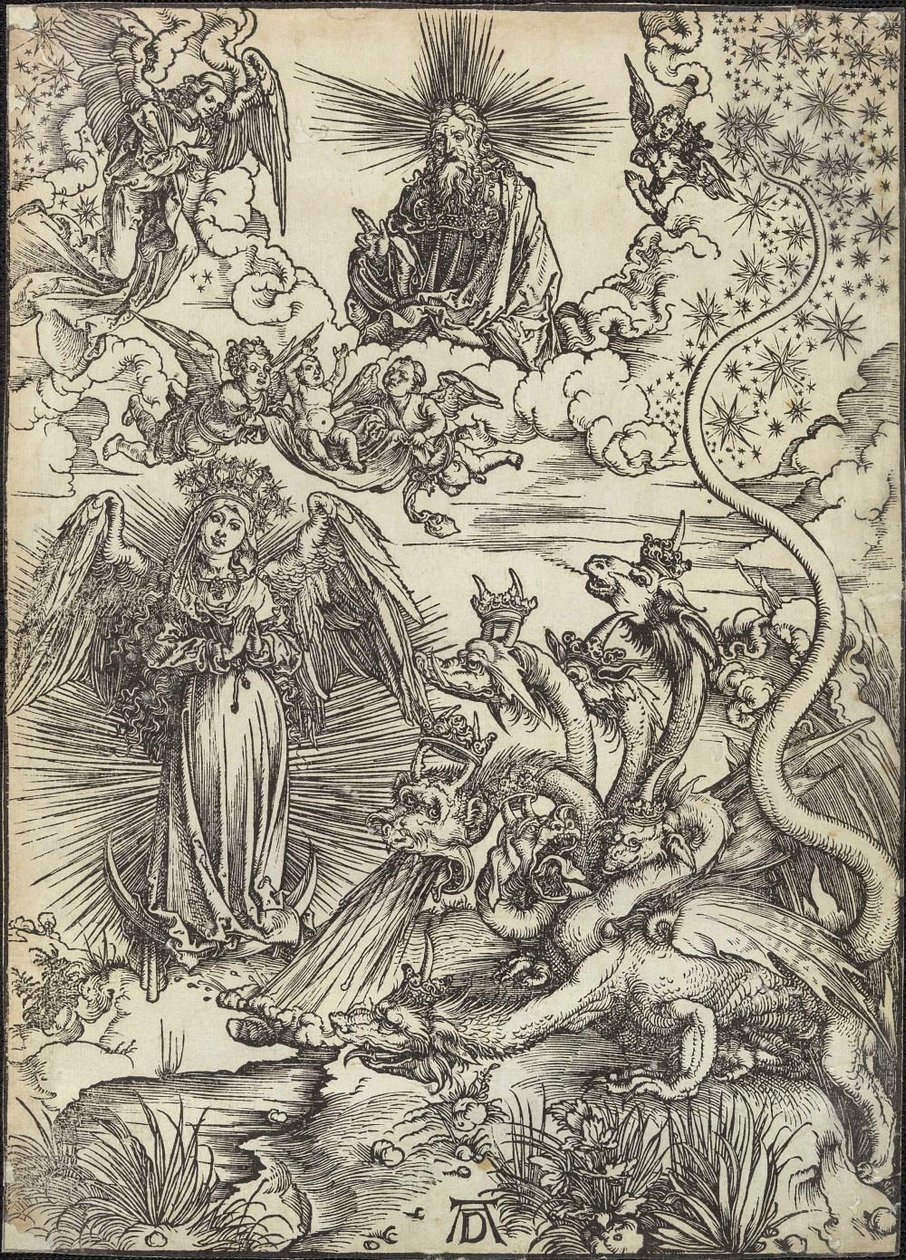Die Frau mit der Sonne bekleidet von Albrecht Dürer