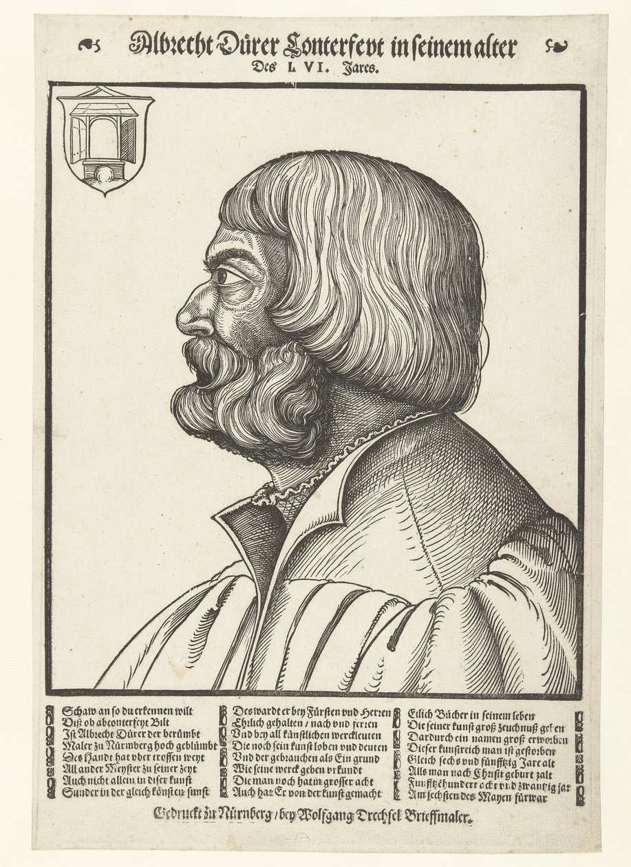 Porträt von Albrecht Dürer (1471-1528) von Albrecht (after) Durer or Duerer