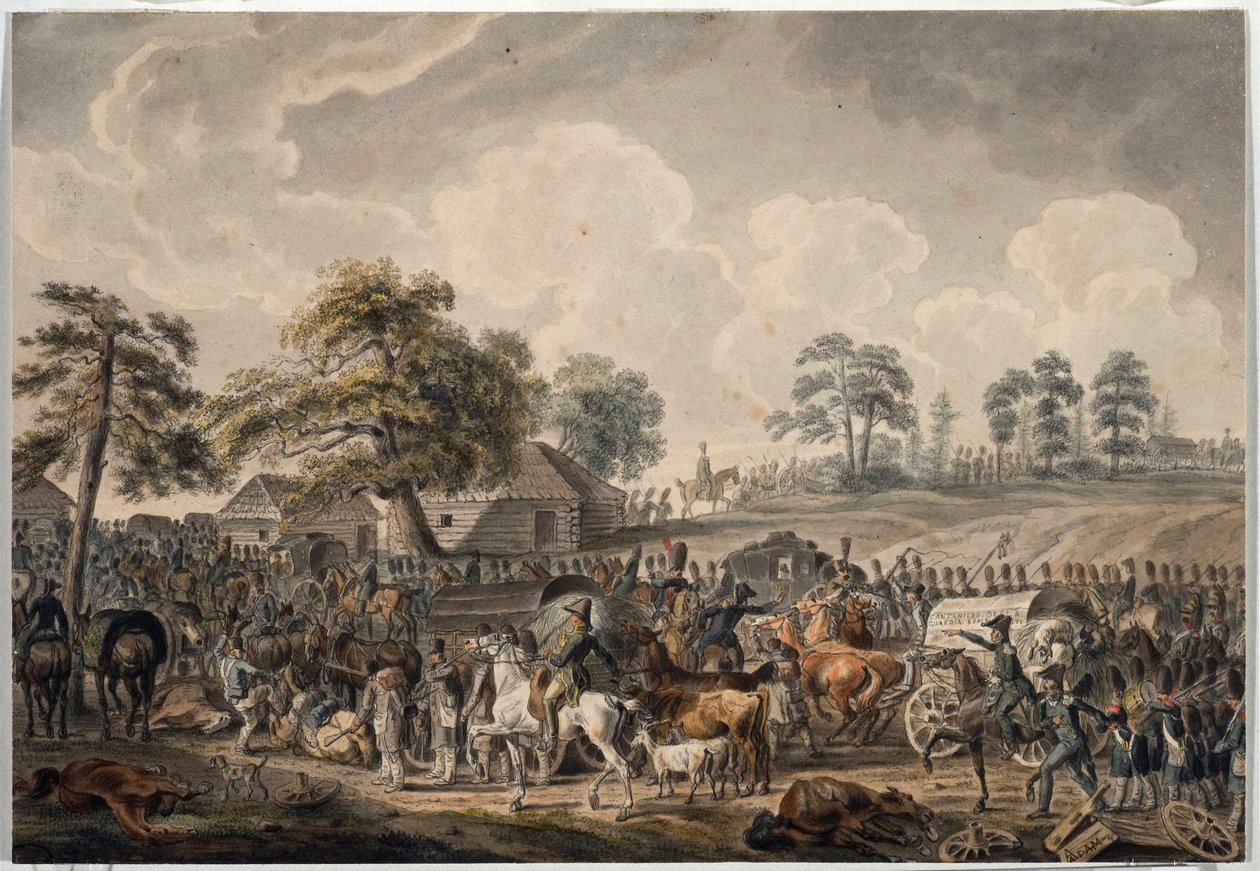 Die Große Armee überquert den Fluss Daugava am 24. Juli 1812 von Albrecht Adam