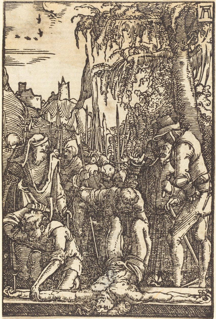 Christus ans Kreuz genagelt von Albrecht Altdorfer