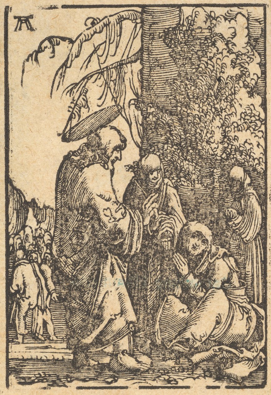 Christus nimmt Abschied von seiner Mutter, aus Der Fall und die Erlösung der Menschheit..., ca. 1513 von Albrecht Altdorfer