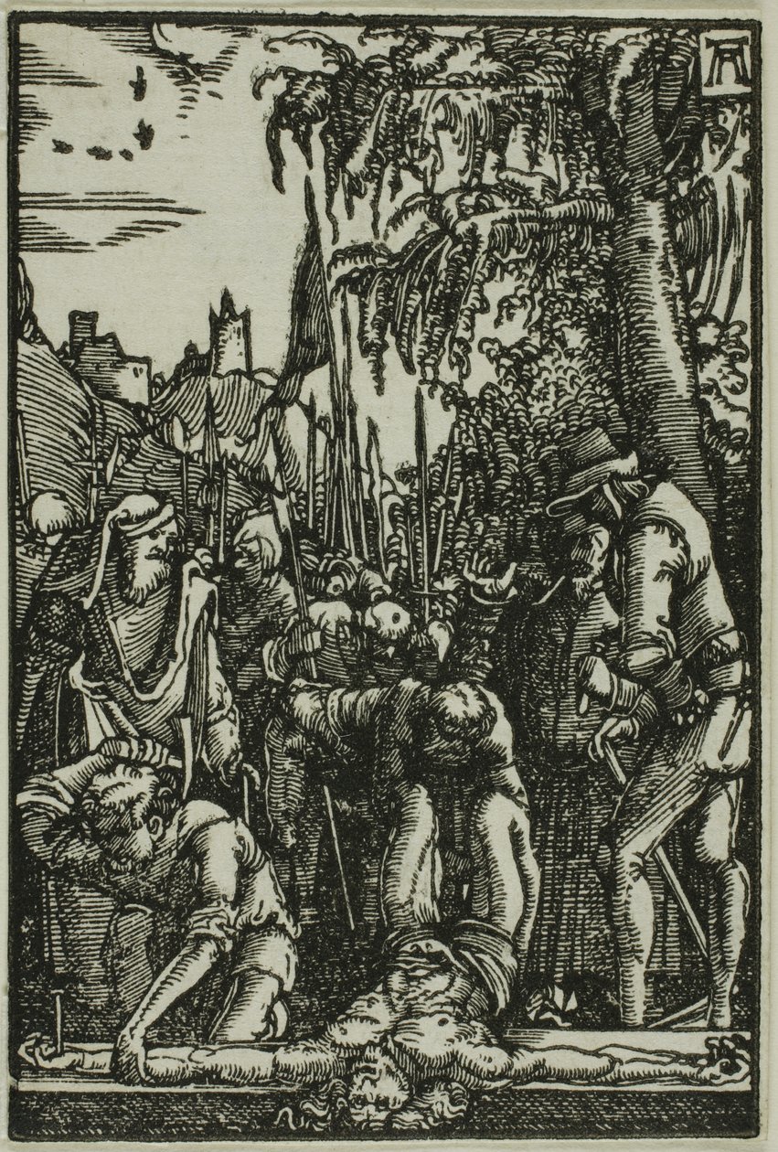 Nagelung ans Kreuz, aus Der Fall und die Erlösung des Menschen von Albrecht Altdorfer