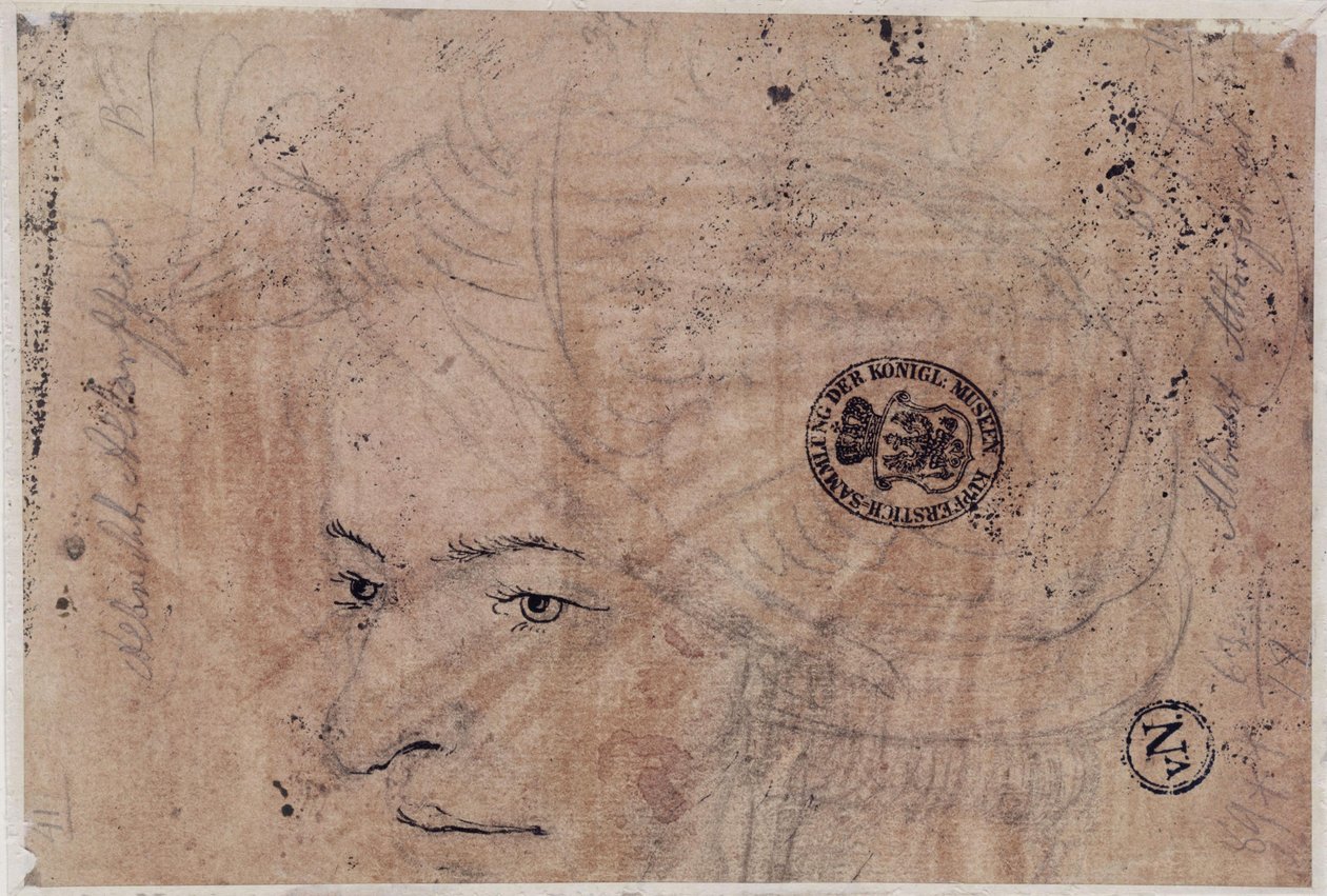 Porträtskizze eines jungen Mannes mit Kappe von Albrecht Altdorfer