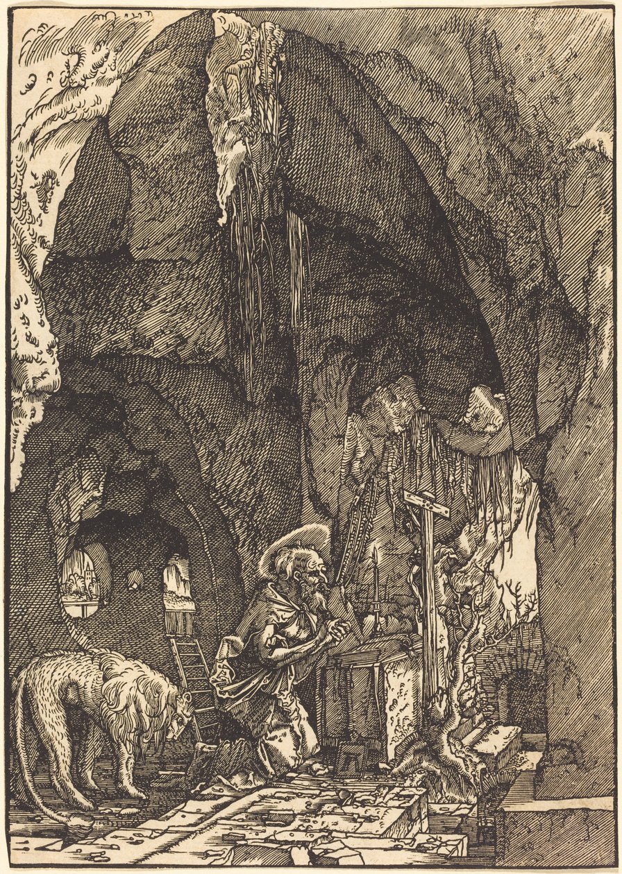 Heiliger Hieronymus in einer Höhle von Albrecht Altdorfer