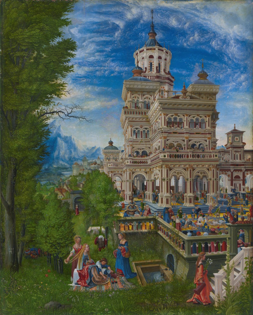 Susanna im Bade und die Steinigung der Ältesten von Albrecht Altdorfer