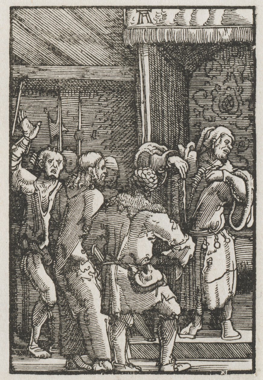 Der Fall und die Erlösung des Menschen: Christus vor Kaiphas von Albrecht Altdorfer