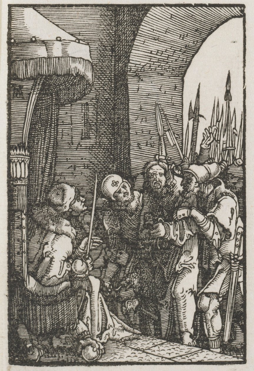 Der Fall und die Erlösung des Menschen: Christus vor Pilatus, um 1515 von Albrecht Altdorfer