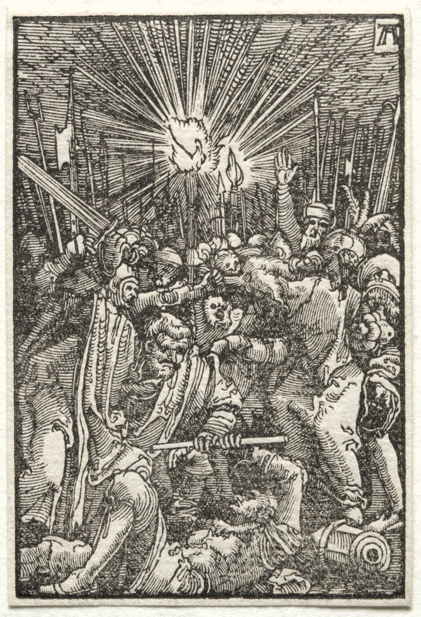 Der Fall und die Erlösung des Menschen: Christus gefangen genommen, um 1515 von Albrecht Altdorfer