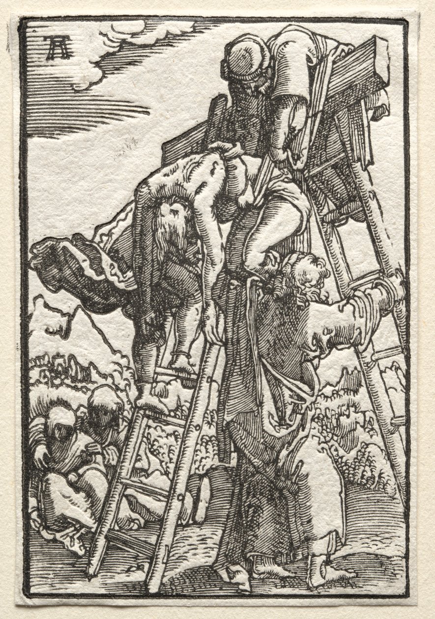 Der Fall und die Erlösung des Menschen: Abstieg vom Kreuz, um 1515 von Albrecht Altdorfer
