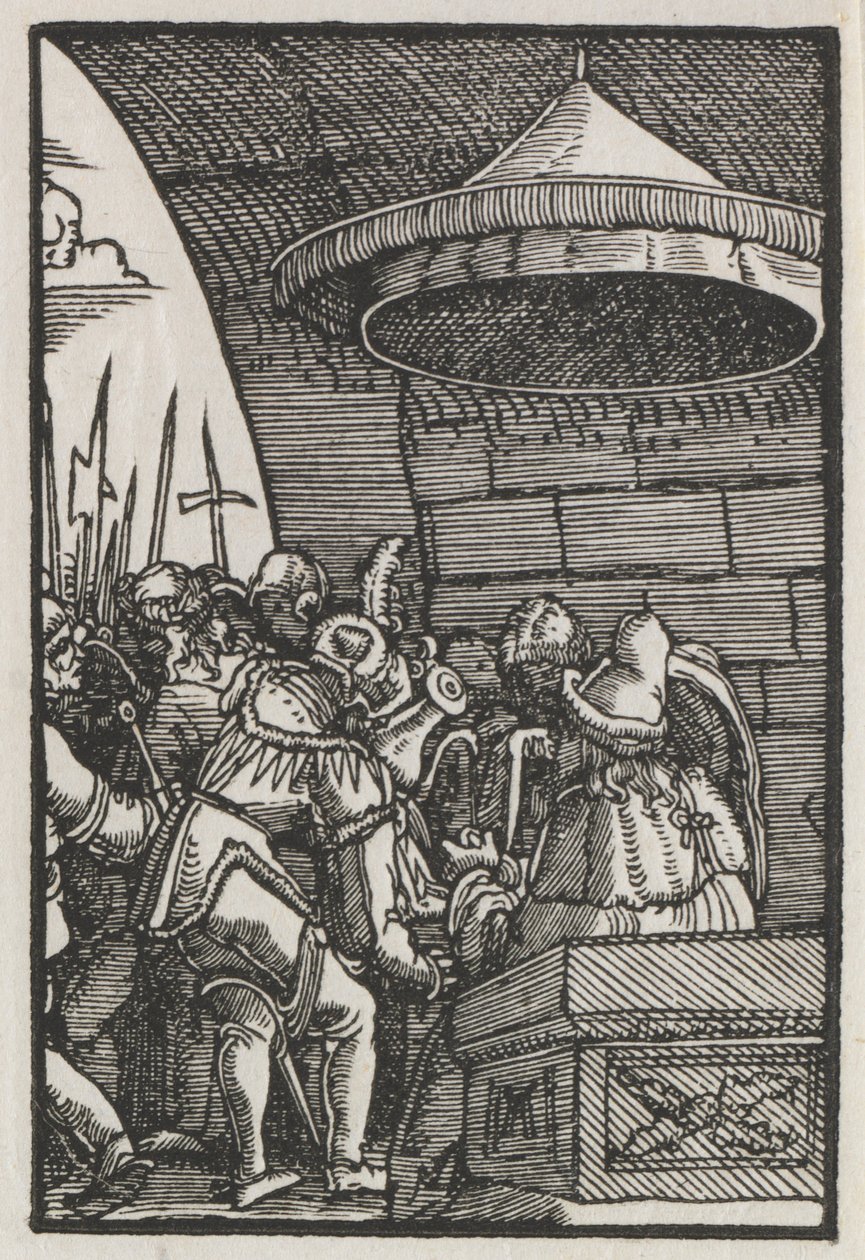 Der Fall und die Erlösung des Menschen: Pilatus wäscht seine Hände von Albrecht Altdorfer