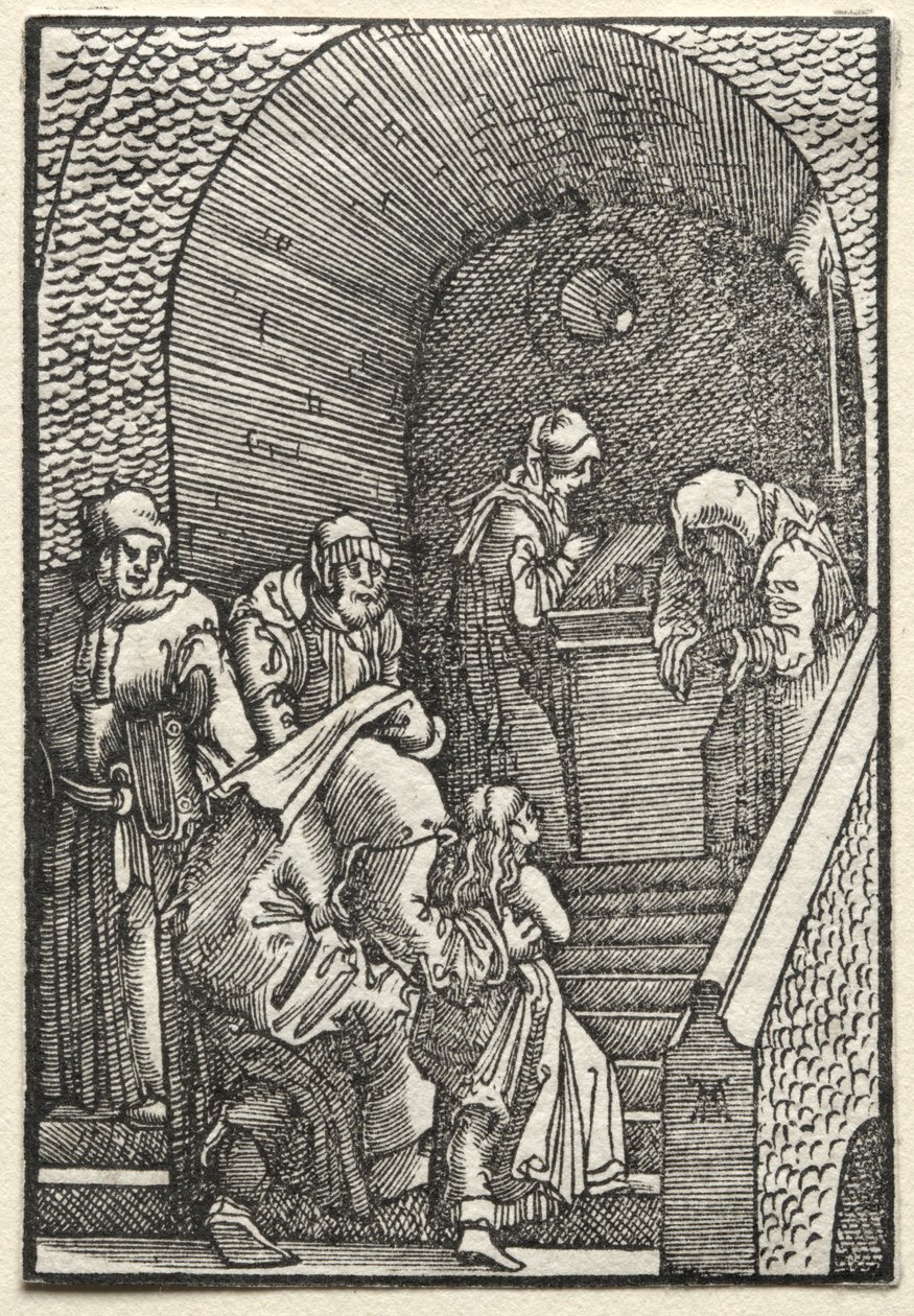 Der Fall und die Erlösung des Menschen: Die Darstellung der Jungfrau im Tempel, 1515 von Albrecht Altdorfer