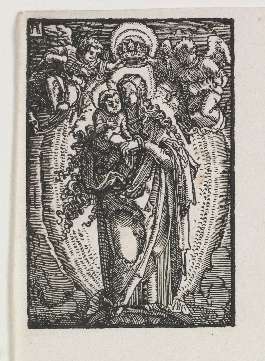 Der Fall und die Erlösung des Menschen: Die Jungfrau als Himmelskönigin, ca. 1513 von Albrecht Altdorfer