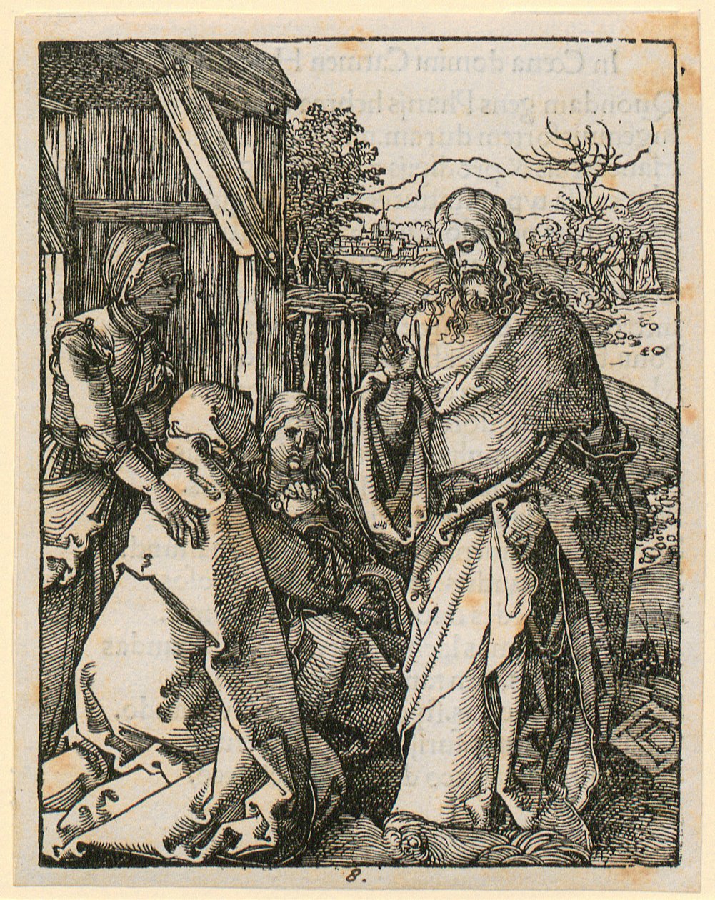 Abschied Christi von seiner Mutter, Blatt 8 der Folge "Kleine Holzschnitt-Passion" von Albrecht Dürer