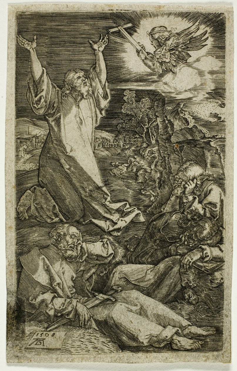 Agonie im Garten, aus der Gravierten Passion von Albrecht Dürer