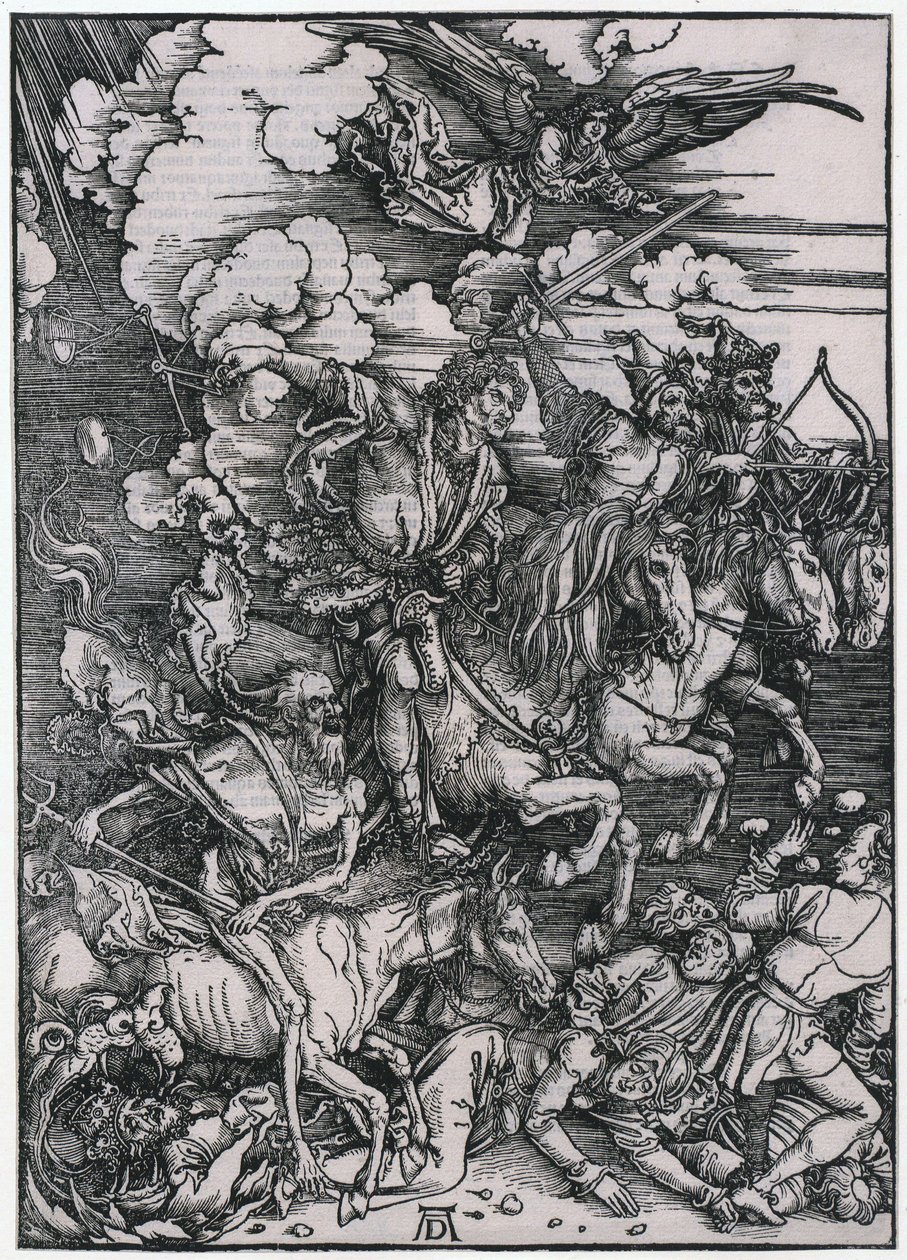 Apokalyptische Reiter, III. Figur, Blatt 5 der Folge "Die Apokalypse" von Albrecht Dürer